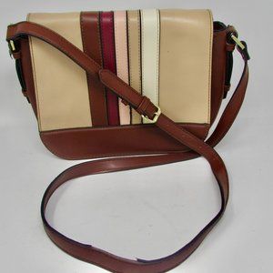 London Fog Brown Crossbody Shoulder Bag with adjustable Shoulder Strap